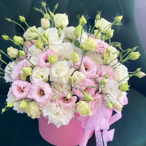 Композиция из эустом Нежное прикосновение в Ялте